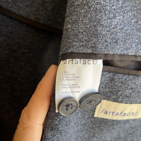 Artefact Mens Unstructured Knit Blazer Size M Heather Blue Preppy Office - Picture 9 of 14